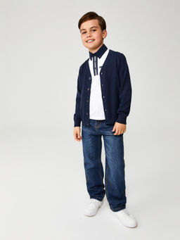 ACOOLA / Сорочка-поло верхняя для мальчиков Tukor белый  фото 3