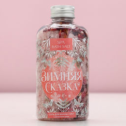 Соль для ванны «Зимняя сказка» с лепестками розы, 370 г, Чистое счастье