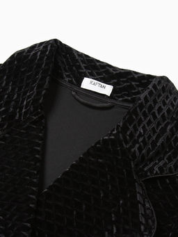 Жакет женский KAFTAN «Бархат», размер 48, чёрный