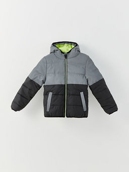 Kap??onlu Reflekt?r Detayl? Erkek ?ocuk ?i?me Mont - Waikiki фото 3