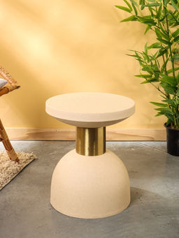 Столик кофейный «Песочные часы», 35×35×42.5 см, белый с золотом