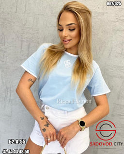 Футболка женская однотонная