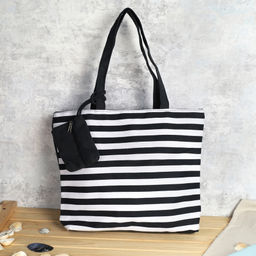 Сумка пляжная на молнии 32х42х9см / JN004/1 /уп 1/черная - Галеонтрейд фото 2