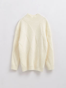 CONTE Удлиненный фактурный джемпер с геометрическим рисунком LDK 225 - Conte elegant фото 6