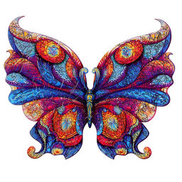 Пазл деревянный фигурный Чары мотылька, деревянная коробка - Puzzle фото 2