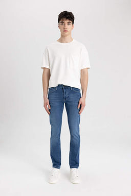 Pedro Slim Fit Джинсовые брюки узкого кроя с нормальной талией и узкими штанинами - Defacto фото 2