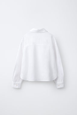 CAMISA LISA CON LINO / Blanco roto - Zara фото 2