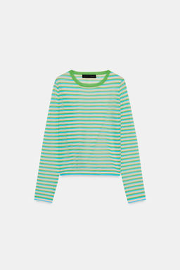 STRIPED KNIT CROPPED JACKET - Zara фото 24