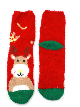 Носки НГ махровые р.35-40 Christmas Олень - Krumpy фото 5