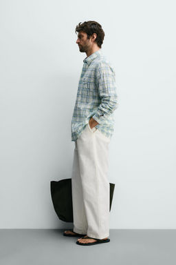BERMUDA RELAXED FIT LINO - VISCOSA / Negro - Zara фото 14