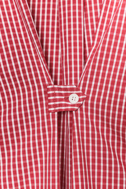 OVERSIZE CHECK POPLIN SHIRT - Zara фото 3