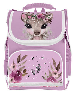 Рюкзак подростковый Schoolformat BASIC mini CUTE DEER 11л сиреневый 33х25х13 жесткокаркасн...