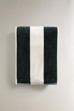 VELOUR BEACH TOWEL WITH WIDE STRIPES - Zara фото 16