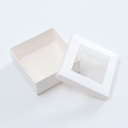 Цена за 5 шт. Коробка складная, крышка-дно, с окном, белая, 12 х 12 х 5 см - UPAK LAND фото 3