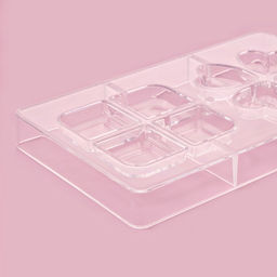 Форма для конфет и шоколада Мерси, 8 ячеек, 20?12?2.5 см, прозрачная