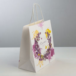 Пакет подарочный крафт Счастье в каждой минуте, 22 25 12 см - Дарите счастье фото 2