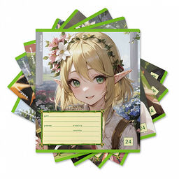 Цена за 10 шт. Тетрадь школьная ученическая ErichKrause Эльфы Аниме, 24 листа, линейка (в плёнке по 10 шт.)_MIX-PACK