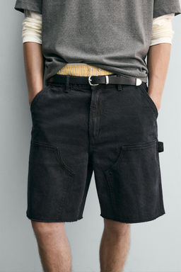 BERMUDA RELAXED FIT BOLSILLO CARPINTERO / Gris oscuro - Zara фото 6