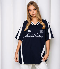 Футболка #КТ1715, тёмно-синий