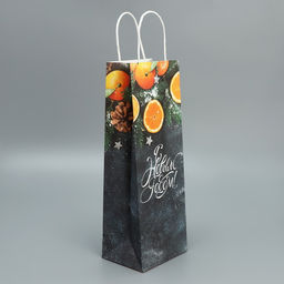 Цена за 20 шт. Пакет под бутылку Мандарины, 13 x 36 x 10 см - Доступные радости фото 2