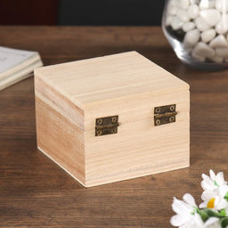 Цена за 6 шт. Шкатулка для росписи дерево «Квадрат», 6.5×8.5×8.5 см