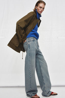 ZW COLLECTION WAXED JACKET WITH CORDUROY COLLAR - Zara фото 18