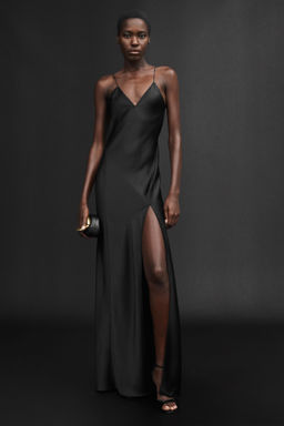 LONG SATIN DRESS 50TH ANNIVERSARY