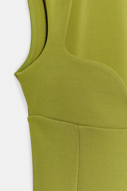 VESTIDO ESCOTE CORAZ?N / Verde - Zara фото 7