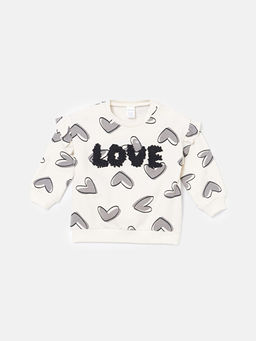 Bisiklet Yaka Bask?l? K?z Bebek Sweatshirt ve Tayt 2li - Waikiki фото 2