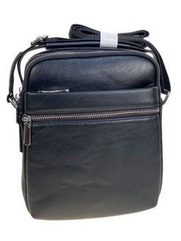 Сумка мужская из натуральной кожи, цвет черный