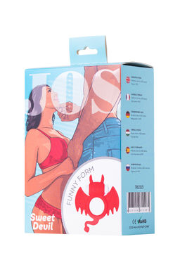 Эрекционное кольцо на пенис JOS SWEET DEVIL, силикон, красный, 8,5 см  фото 5