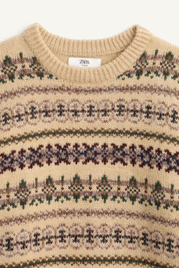 LIMITED EDITION GEOMETRIC JACQUARD SWEATER - Zara фото 7