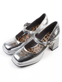 06-A126A-749C GREY/SILVER Туфли женские (натуральная кожа)