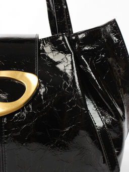 LACCOMA сумка АУ4382-4-черный натуральная кожа хлопок