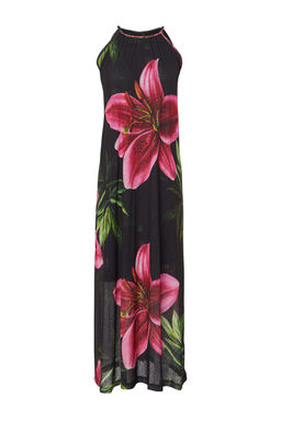 TRENDYOLMILLA Siyah Maxi Boy Boyundan Baglamal? Orme Esnek Maxi Elbise TWOSS23EL02372  фото 11