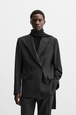 DOUBLE-BREASTED BLAZER WITH SHAWL COLLAR - Zara фото 2