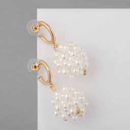 Серьги с жемчугом Амели, цвет белый в золоте