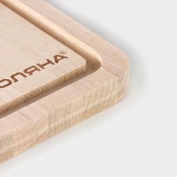 Доска разделочная Доляна Фигурная ручка, 29191,5 см, берёза  фото 5