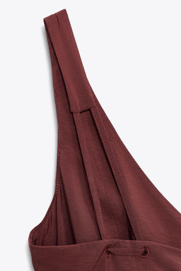 DRAWSTRING MIDI DRESS - Zara фото 14