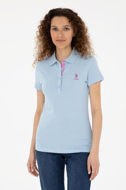 Футболка U.S. Polo Assn базовая голубая  фото 8