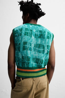 GRAPHIC PRINT KNIT WAISTCOAT  OTIS KWAME KYE QUAICOE - Zara фото 7