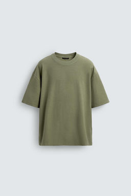 CAMISETA BOXY FIT B?SICA / Verde - Zara фото 7