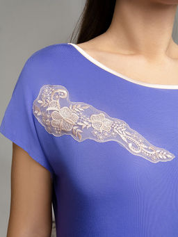 Сорочка женская Indefini из бамбука с кружевом  фото 3