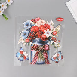 Наклейка интерьерная Летний букет, пластик, 40?31 см