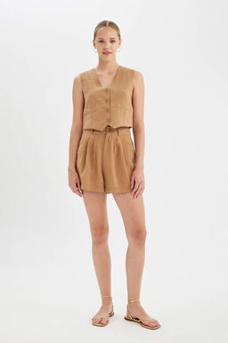 Блейзер из модала стандартного кроя с V-образным вырезом - Defacto фото 2