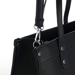 Сумка женская тоут TEXTURA на молнии, с кошельком, 30×10×24 см, чёрный