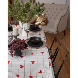 Скатерть Этель Love is 149х180см, 100% хлопок, саржа 190 г/м2  фото 4