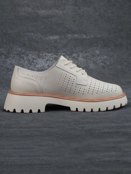 03-HY8-1D BEIGE Полуботинки женские (натуральная кожа)