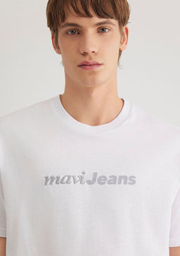 Mavi Jeans Bask?l? Beyaz Tisort  фото 5