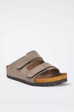 Trendyol Shoes Vizon Cift C?rt Bantl? Duz Kad?n Terlik TAKSS25TE00002 - Trendyolmilla фото 11